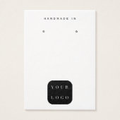 Minimale weergave van zwarte en witte juwelen visitekaartje (Voorkant)