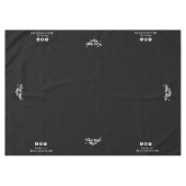 Minimale weergave van zwarte Logo-bedrijfsevenemen Tafelkleed (Voorkant (Horizontaal))