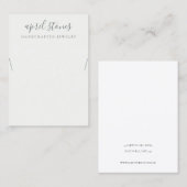 Minimale weergave zwart-wit Ketting met script Visitekaartje (Voorkant / Achterkant)