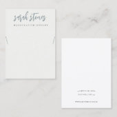 Minimale weergave zwart-wit Ketting met script Visitekaartje (Voorkant / Achterkant)