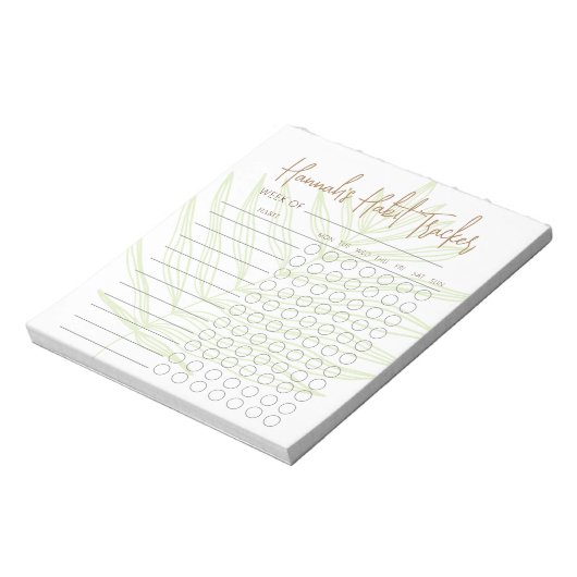 Minimale wekelijkse handmatige Habit Tracker-toets Notitieblok (Linkerzijde)