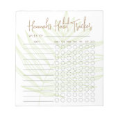 Minimale wekelijkse handmatige Habit Tracker-toets Notitieblok (Voorkant)