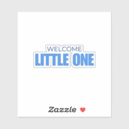 Minimale Welcome Little One Baby Shower Sticker