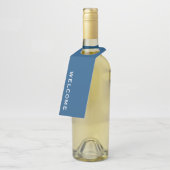 Minimale Welkom Blue Bottle Hanger Tag (Schuin)