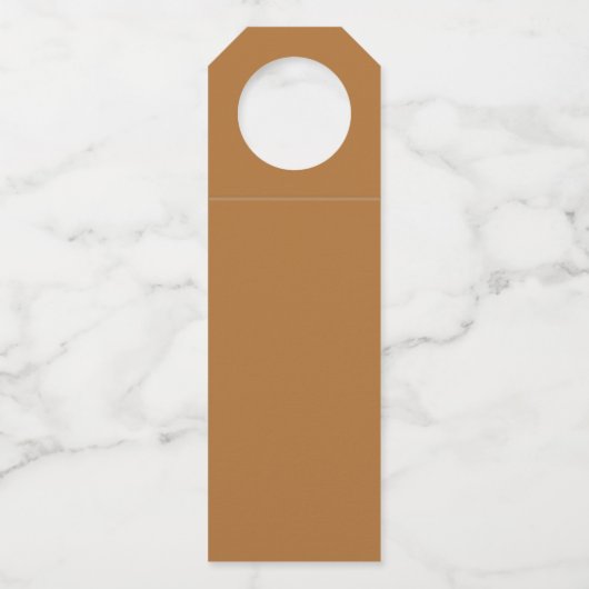 Minimale Welkom Fles Hanger Label (Achterkant)