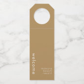 Minimale Welkom Fles Hanger Tag (Voorkant)