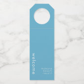 Minimale Welkom Fles Hanger Tag (Voorkant)