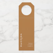Minimale Welkom Fles Hangtag Flessenhanger (Voorkant)