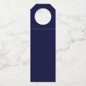 Minimale Welkom Navy Fles Hanger Label (Achterkant)