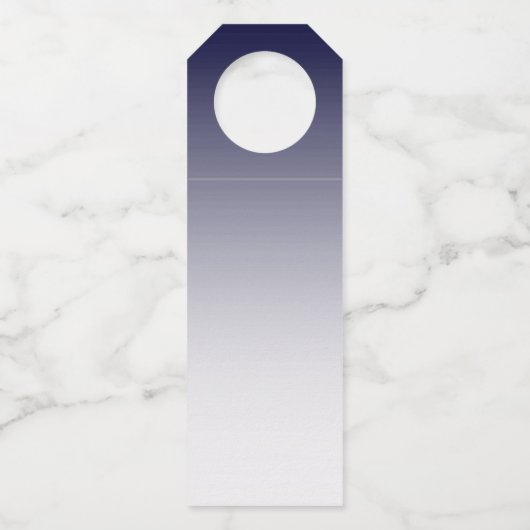 Minimale Welkom Navy Fles Ophanglabel Flessenhanger (Achterkant)