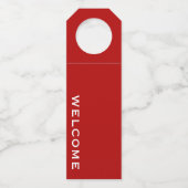 Minimale Welkom Rood Flessenhanger (Voorkant)
