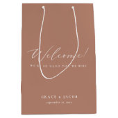 Minimale Welkomstbezoeker van de Bronze Roos Wedde Medium Cadeauzakje (Voorkant)