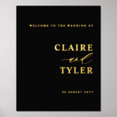 Minimale welkomstteken voor Black en Real Folie We Folie Afdrukken (Voorkant)