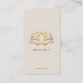 Minimale Wellness Coach Therapeut Zand Lotus Visitekaartje (Voorkant)