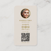 Minimale Wellness Coach Therapeut Zand Lotus Visitekaartje (Achterkant)