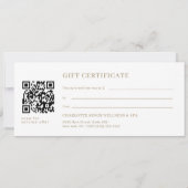 Minimale Wenkbrauw Salon QR Code Cadeaubon (Achterkant)