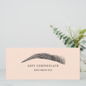 Minimale Wenkbrauw Salon QR Code Cadeaubon (Staand voorkant)