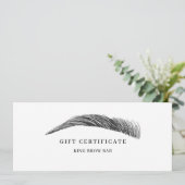 Minimale Wenkbrauw Salon QR Code Cadeaubon (Staand voorkant)