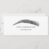 Minimale Wenkbrauw Salon QR Code Cadeaubon (Voorkant)
