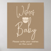 Minimale wensen voor eenvoudig Beer Baby shower Poster (Voorkant)