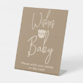 Minimale wensen voor eenvoudig Beer Baby shower Reclamebord Met Voetstuk (Voorkant)