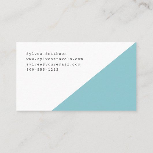 Minimale Wereldkaart U PICK ALLE KLEUREN Visitekaartje (Achterkant)