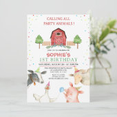 Minimale werf van boerderijdieren kaart (Staand voorkant)