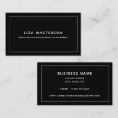 Minimale White Black Healer Alternative Medicine Visitekaartje (Voorkant / Achterkant)