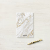 Minimale whiteboardsteen Luxe naam Advertentie Post-it® Notes (Op bureau)