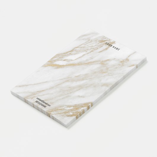 Minimale whiteboardsteen Luxe naam Advertentie Post-it® Notes (Schuin)