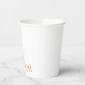 Minimale whitepaper over whitepaper en terracotta- papieren bekers (Links)