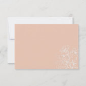 Minimale widlflower terracotta RSVP bruiloft Kaartje (Achterkant)