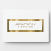 Minimale WiFi-wachtwoord Teken White Gold Fotoplaat (voorkant)