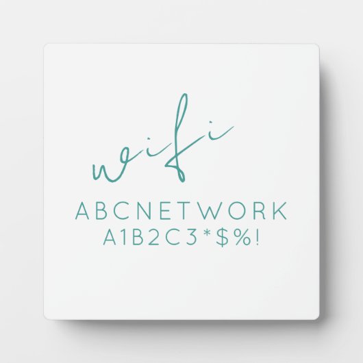 Minimale WiFi-wachtwoordcode Fotoplaat (Voorkant)