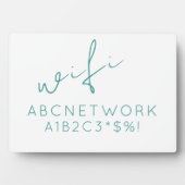 Minimale wifi-wachtwoordcode Turquoise Fotoplaat (voorkant)