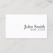 Minimale Wijngids Sommelier Visitekaartje (Voorkant)