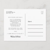 Minimale wijziging van plannen uitstel huwelijk briefkaart (Achterkant)