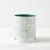 Minimale Wild Flower Elegant Christmas Green Coffe Mok (Midden)
