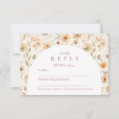 Minimale Wilde Bloem Frame Afstuderen RSVP Kaartje (Voorkant)