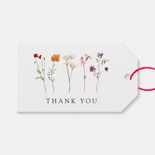 Minimale Wilde Bloem Lesbische Trouwbloem Pride Cadeaulabel (Voorkant (Horizontaal))