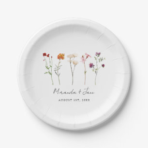 Minimale Wilde Bloem Lesbische Trouwbloem Pride Papieren Bordje
