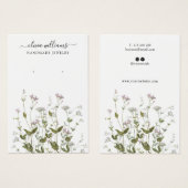 Minimale wilde bloem met juweliele Kaart (Voorkant /achterkant)