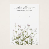 Minimale wilde bloem met juweliele Kaart (Voorkant)