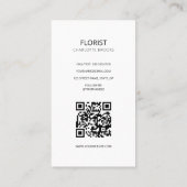 Minimale wilde bloemen Moderne Waterverf Visitekaartje (Achterkant)