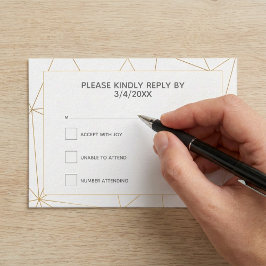 Minimale wilde bloemen RSVP-kaart RSVP Kaartje