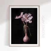 Minimale wilde tulp stilleven muurkunst print