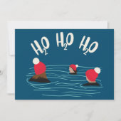 Minimale wilde zwemmen met vrienden Kerstmis Feestdagenkaart (Voorkant)