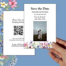 Minimale Wildflower Aangepaste foto Save the Date 