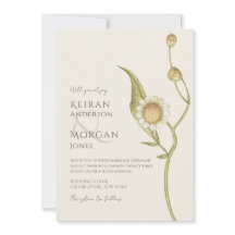 Minimale Wildflower Daisy Boho Simple Wedding