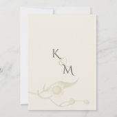 Minimale Wildflower Daisy Boho Simple Wedding Kaart (Achterkant)